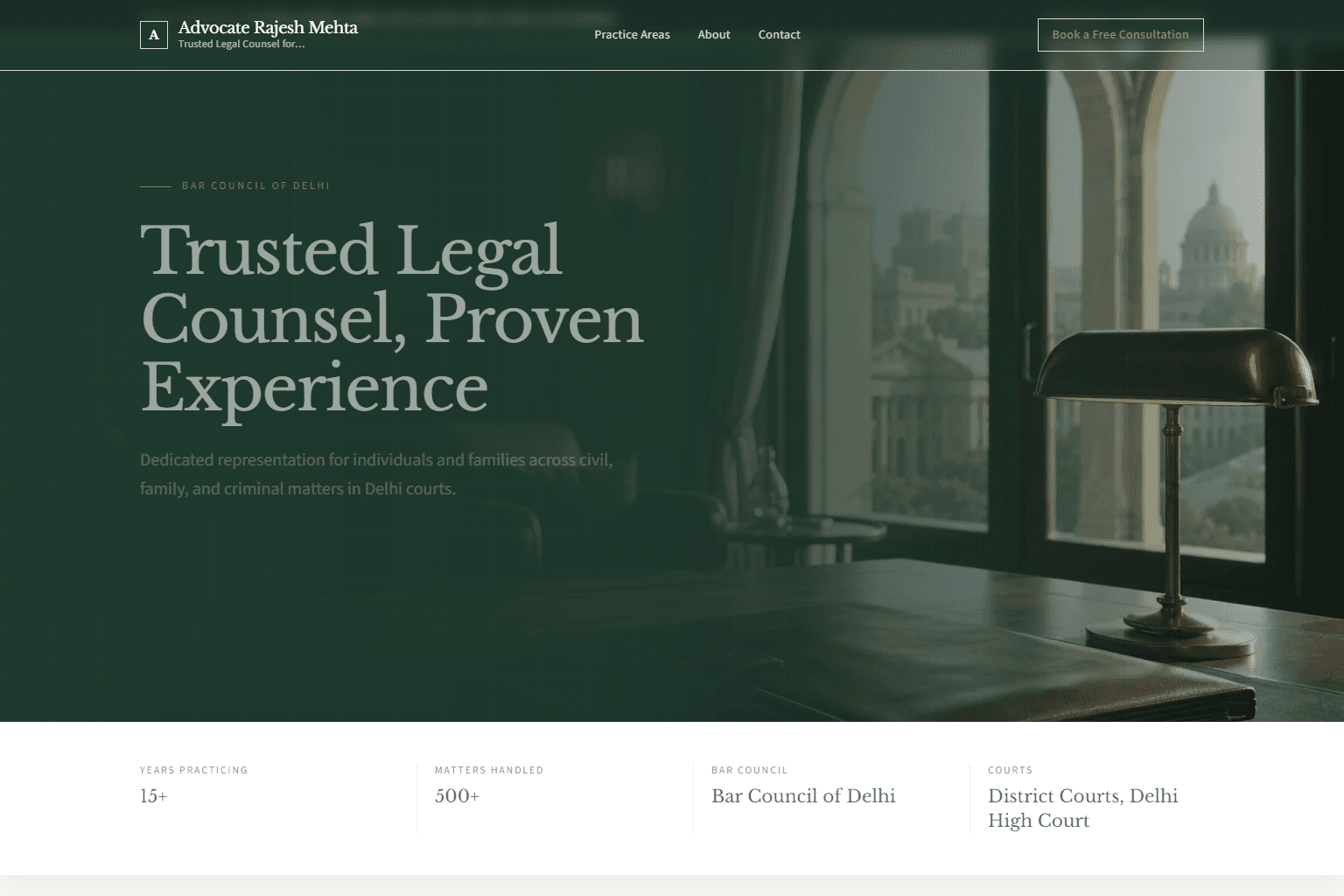 Legal Practice Website legal & professional starting design preview