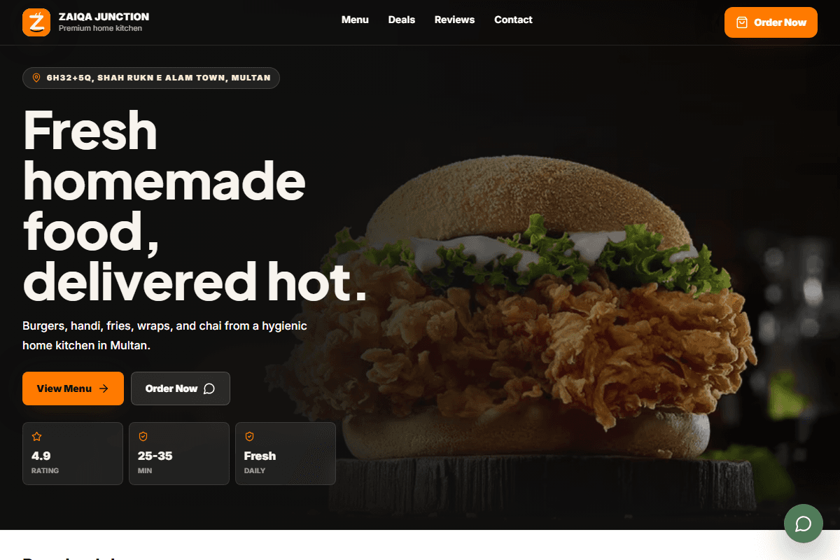 Restaurant Website - Client Project preview