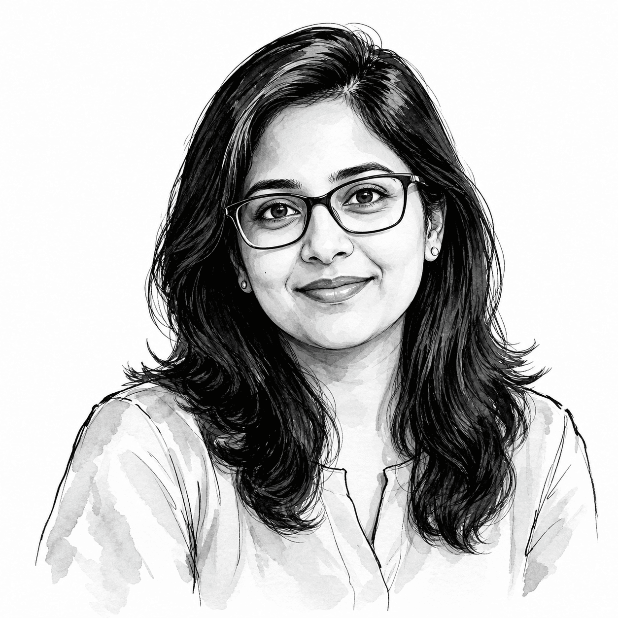 Illustrative sketch portrait for a QA and delivery partner
