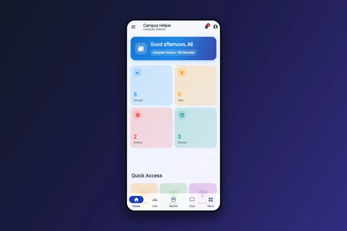 Campus Helper App education & campus website design preview